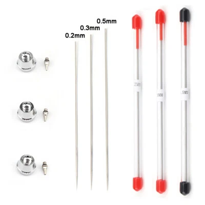 0.2-0.5mm Airbrush Needle Nozzle & Nozzle Cap Set Airbrush Spray Gun Accessories - Image 1 of 4