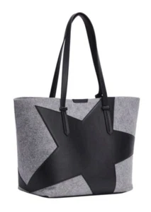 NWT Kendall + Kylie Handbag Izzy Star Tote Grey Flannel Pouch Dust Bag ORIG $150 - Picture 1 of 12