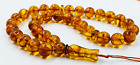 Amber Islamic Prayer  Beads Genuine BALTIC AMBER TASBIH  pressed