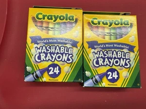 2 Crayola 24 Pack World's Most Washable Crayon - 2 Packs Of 24 = 48 Non Toxic - Picture 1 of 2