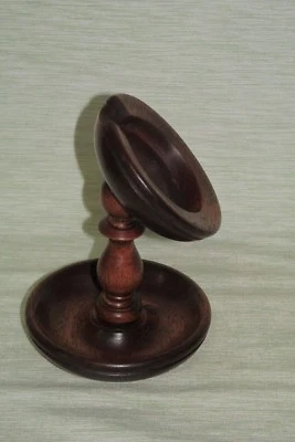 POCKET WATCH STAND DELUXE WOODEN DISPLAY HOLDER HANGER IN MAHOGANY WOOD - Image 1 of 4
