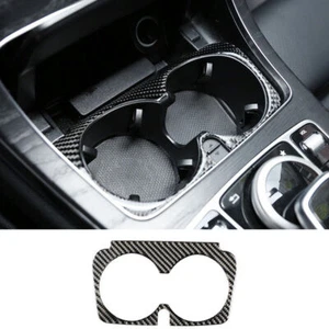 Real Carbon Fiber Console Water Cup Frame Trim For Mercedes-Benz GLC 2016-2021 - Imagen 1 de 8