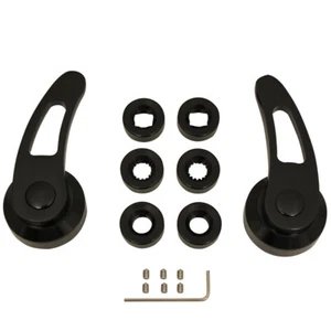 Manijas de puerta corta de aluminio Hot Rod Billet negras, compatibles con Chevy/Ford/mopeador - Imagen 1 de 1