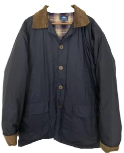 Herren Gürteltier Scheunenmantel Jacke, marine Flanell gefüttert Größe 2XL - Bild 1 von 9