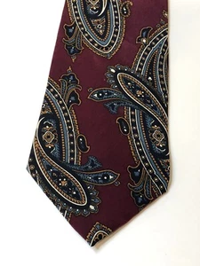 Corbata Pierre Cardin Vintage Diseñador Paisley Hombre 100% Seda - Imagen 1 de 5