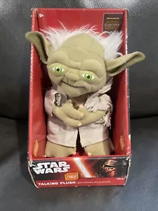 New Disney Star Wars The Force Awakens 9" Plush Talking YODA 2015 Tested - Picture 1 of 5