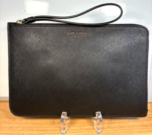 Kate Spade New York Cameron Med. Muñequera de cuero negra, ver fotos - Imagen 1 de 6