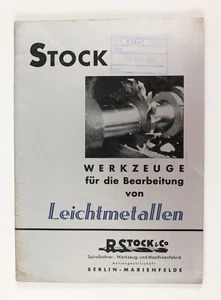 1923 Germany Twist Drill Tool Machine Factory R STOCK & Co Vintage Catalog - Picture 1 of 10