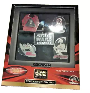Neu in Verpackung ~ Vintage 1996 STAR WARS EPISODE I SAMMLER (5) PIN SET MIT RAHMEN ~ DARTH SIDIOUS - Bild 1 von 11