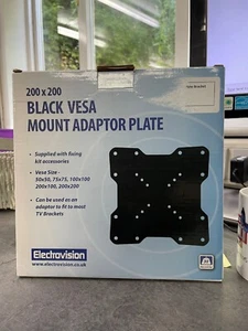 Electrovision 200X200 Black Vesa Mount Adaptor Plate TV Mount Adapter plate - Picture 1 of 2
