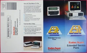 Radio Shack TRS-80 Extended Service Plan Advert / Flyer - Imagen 1 de 3