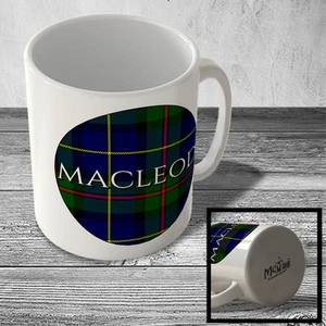 MUG_CLAN_650 MACLEOD surname(MacLeod of Harris Modern Tartan)circle bckground - - Picture 1 of 1