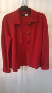 Saks Fifth Avenue Red Sweater Jacket Small - Picture 1 of 4
