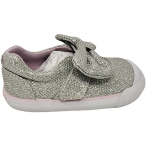 Stride Rite SR Rosalie Shoe Mary Janes Girls Various Sizes Glitter Silver NWB - Picture 1 of 3