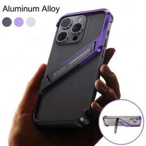 Phone Case For iPhone 16 Pro Max 15 14 Shockproof Aluminum Alloy Holder Cover - Picture 1 of 14