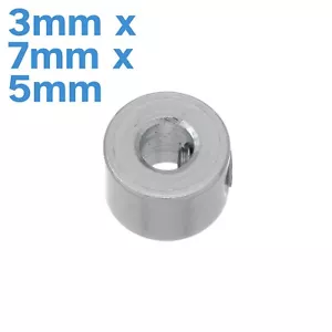 Aluminium Shaft Collar 3mm Bore x 7mm OD 5mm Width Screw Clamp Locking Ring - Bild 1 von 4