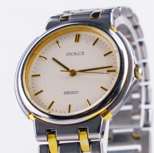Seiko Dolce 8N41-6090 Uomo Quartz Orologio Antimagnetico Titanio Giappone Fatto - Picture 1 of 20