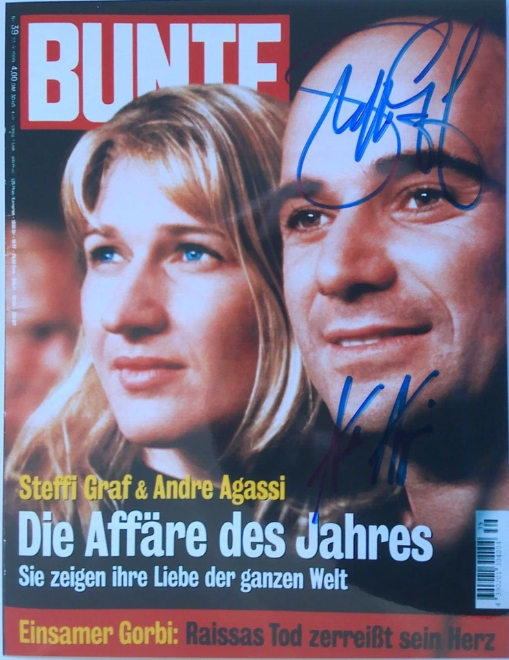 Steffi Graf & Andre Agassi  orig. Autogramm 20x24 - Bild 1 von 1