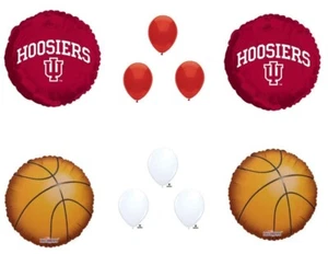 10 BALLOONS INDIANA HOOSIERS party alumni graduation favors reunion BASKETBALL - Picture 1 of 1