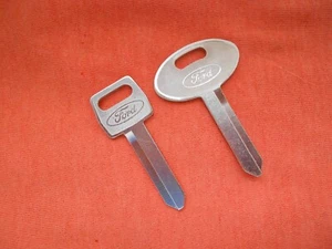 2 FORD MUSTANG ORIGINAL KEY BLANKS 1984 - 1993 - Picture 1 of 4
