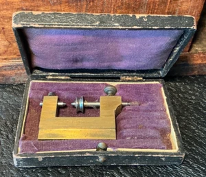 Vintage Watchmaker Tool Small Brass Pivot Drilling Jacot CWZ in Original Case - Picture 1 of 6