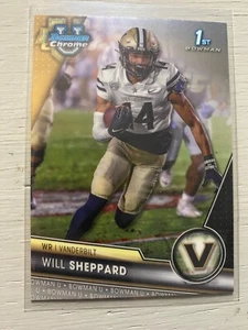Will Sheppard #177 (Vanderbilt) - 2023 Topps Bowman Chrome NCAA Football - Picture 1 of 2