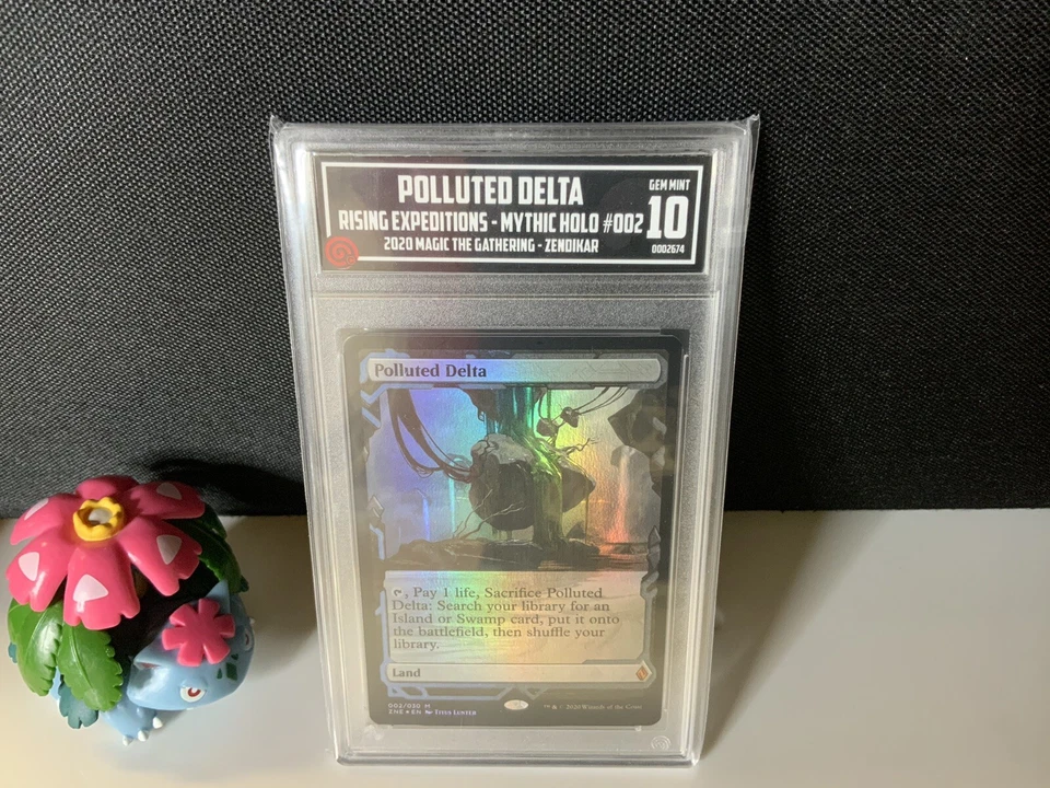 TCCG 10 PSA 10 CGC 10 (eq) Polluted Delta  Zendikar Rising Expeditions Foil GEM - Image 1 of 1