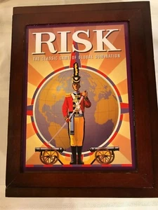 "RISK" ~ VINTAGE GAME COLLECTION ~ WOODEN BOOKSHELF BOX ~ PARKER BROTHERS - Picture 1 of 11