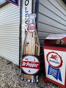 Antique Vintage Old Style Dr.Pepper Bottle Sign 68”!! - Picture 1 of 6