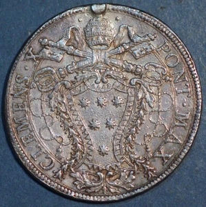 Vatican PAPAL STATES RARE Piastra MDCLXXV (1675) KM# 368 (5407) - Picture 1 of 2