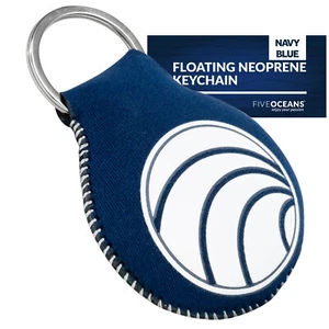 Five Oceans Floating Neoprene Keychain, Navy Blue - FO4495 - Picture 1 of 6
