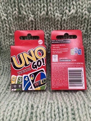2 (Two) Packs of UNO GO! Card Game for Kids/Adult ,Mini Pocket-Sized  Travel Set - Image 1 of 4