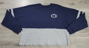 Penn State Nittany Lions T-Shirt Adult Large Navy Blue Cropped Retro Long Sleeve - Picture 1 of 8