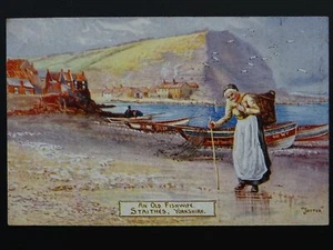 Yorkshire Staithes AN OLD FISHWIFE artist JOTTER c1905 Postcard by Misch & Stock - Picture 1 of 3