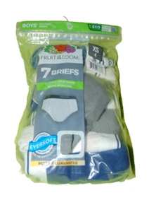 Fruit Of The Loom Briefs Underwear Xs 4 Boys New 7 Pack - Picture 1 of 2