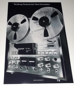 Tandberg TD-20A Audiophile Reel to Reel Poster 1978 19"x13" Open Reel - Picture 1 of 2