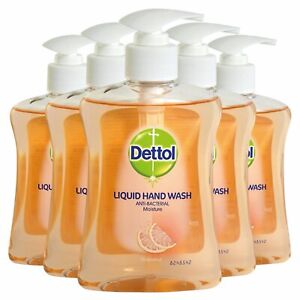 5 x Dettol - Hand Wash Soap - Grapefruit - Kills Bacteria & Viruses - 250ml