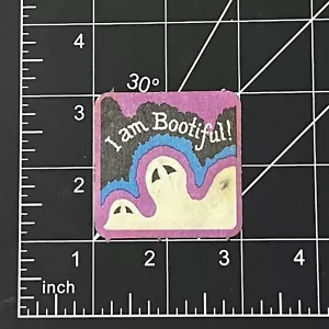 I am Bootiful Patch Ghost Cloth Purple Blue Brown - Picture 1 of 1