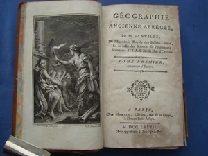 D'ANVILLE-GEOGRAPHIE ANCIENNE ABREGEE-3 TOMI-10 CARTE GEOGRAFICHE-PARIS 1768 - Bild 1 von 10