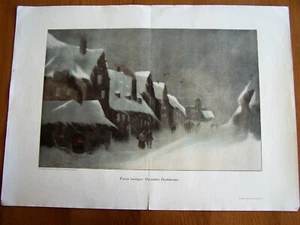 PIERRE LAVIGNE  "verwehte dorfstrasse"   from  the early 1900's - Picture 1 of 5
