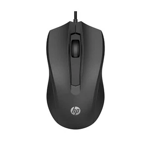 HP Wired Mouse 100 with 1600 DPI Optical Sensor USB Plug-&-Play - Black - Picture 1 of 3