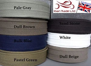 38mm 1.5" Canvas strong Cotton 3.5mm Thick Webbing Belt Fabric Strap DIY Bag-NUL - Picture 1 of 11