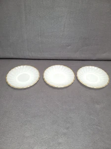 Vintage Anchor Hocking Fire King Golden Shell Swirl Pattern 6" Saucers (3) - Bild 1 von 7