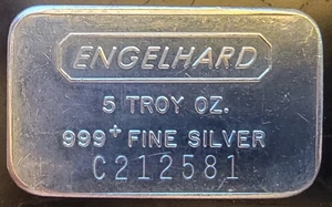 Engelhard Mint Loaf Repeating Reverse "C" Prefix Serial - 999 Silber 5 Oz Kunstbarren - Bild 1 von 3