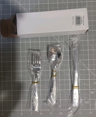 DOS JUEGOS 9 Piezas Juego de Cubiertos Tamaño Infantil Tenedor Cuchara Cuchillo Niños Pequeños a Edad Escolar Foto 1 de 4