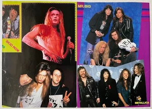 SKID ROW SEBASTIAN BACH MR. BIG METALLICA 1992 CLIPPING JAPAN MAGAZINE IR 5M 4P - Picture 1 of 6