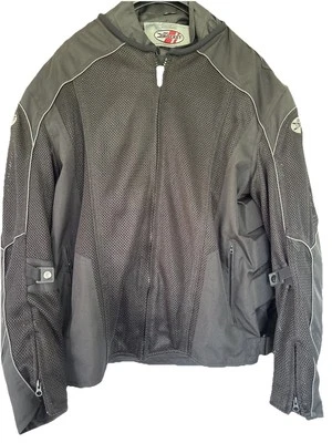 Joe Rocket Men's Military Spec Black Motorcycle Jacket w/Safety Vest 2XL size. - Image 1 of 3