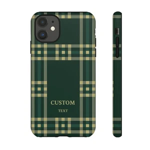 Grün karierte Monogramm robuste Hüllen für iPhones Samsung Galaxy und Pixel  - Bild 1 von 251