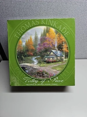 Rompecabezas redondo Thomas Kinkade 750 piezas 24" "Valle de la Paz" Nº2943-12 Foto 1 de 3