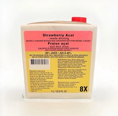 Base refrescante Starbucks Strawberry Acai 1L (33,8 oz), mejor para el 18 de febrero de 2026 Foto 1 de 2